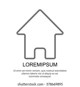 Web line icon. Home