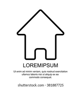 Web line icon. Home
