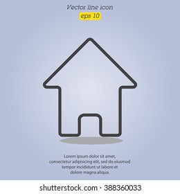 Web line icon. Home