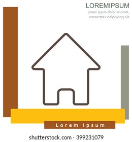 Web line icon. Home