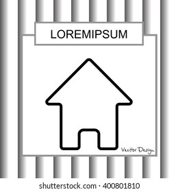 Web line icon. Home