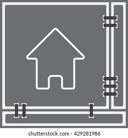 Web line icon. Home