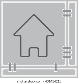 Web line icon. Home