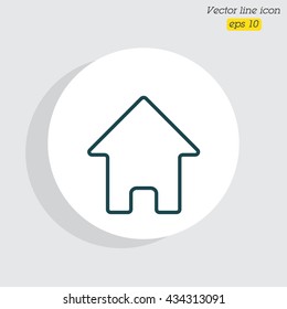 Web line icon. Home