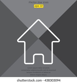 Web line icon. Home