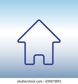 Web line icon. Home