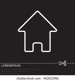 Web line icon. Home