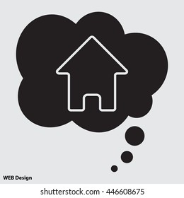 Web line icon. Home