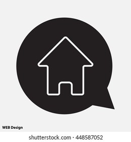 Web line icon. Home