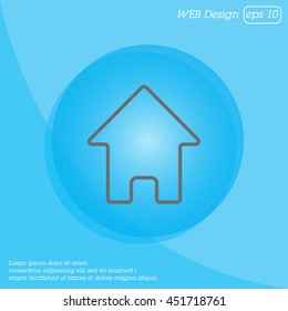 Web line icon. Home