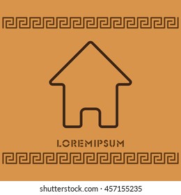 Web line icon. Home
