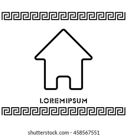 Web line icon. Home