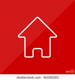 Web line icon. Home
