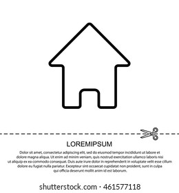 Web line icon. Home