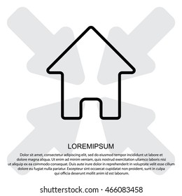 Web line icon. Home