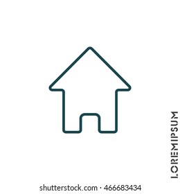 Web line icon. Home