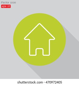 Web line icon. Home