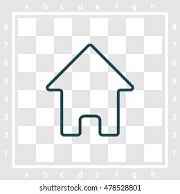 Web line icon. Home