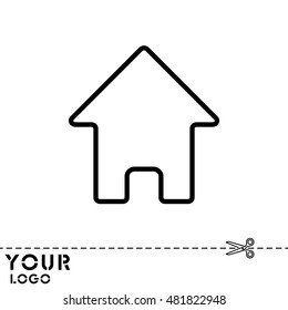 Web line icon. Home