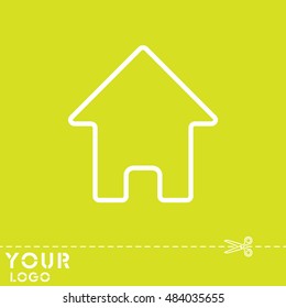 Web line icon. Home