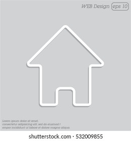 Web line icon. Home