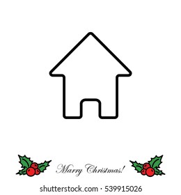 Web line icon. Home