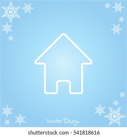 Web line icon. Home