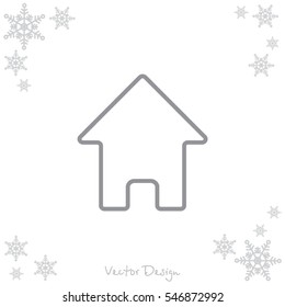 Web line icon. Home