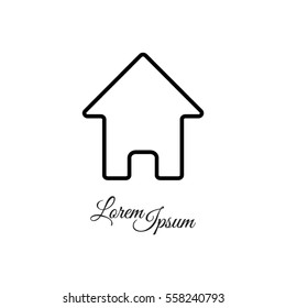 Web line icon. Home