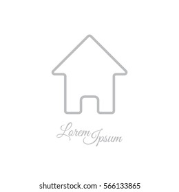 Web line icon. Home