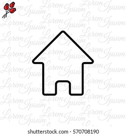 Web line icon. Home