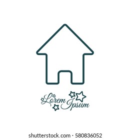 Web line icon. Home