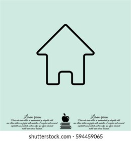 Web line icon. Home
