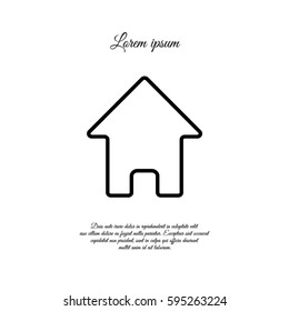Web line icon. Home