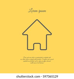 Web line icon. Home