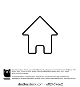Web line icon. Home