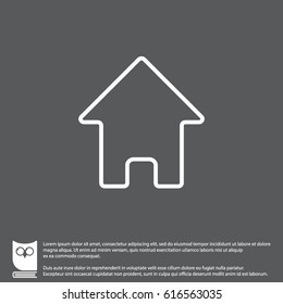 Web line icon. Home