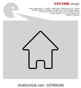 Web line icon. Home