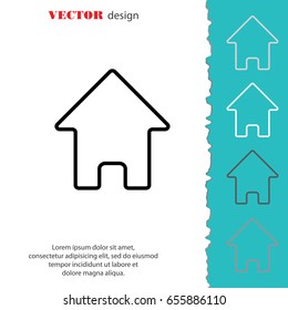 Web line icon. Home