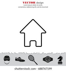 Web line icon. Home