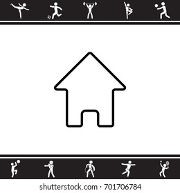 Web line icon. Home