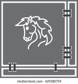 Web line icon. Horse; wild animals; livestock