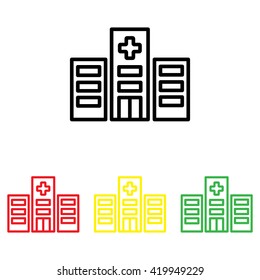 Web line icon. Hospital