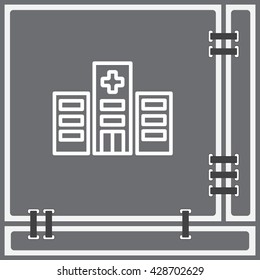 Web line icon. Hospital