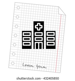 Web line icon. Hospital