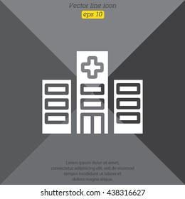 Web line icon. Hospital