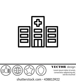 Web line icon. Hospital