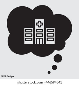 Web line icon. Hospital