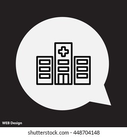Web line icon. Hospital