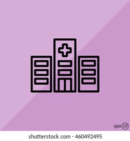 Web line icon. Hospital
